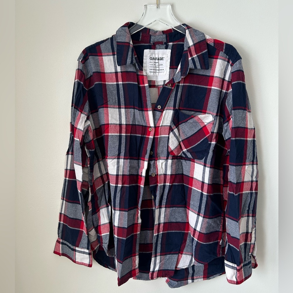 Garage plaid button up shirt